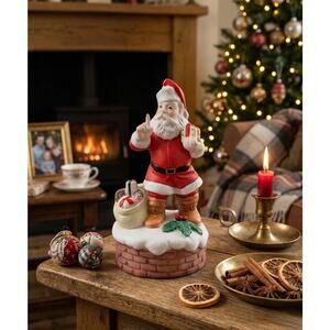 1982 Musical Santa Claus on Chimney - Plays "Santa Claus Is Coming to Town"